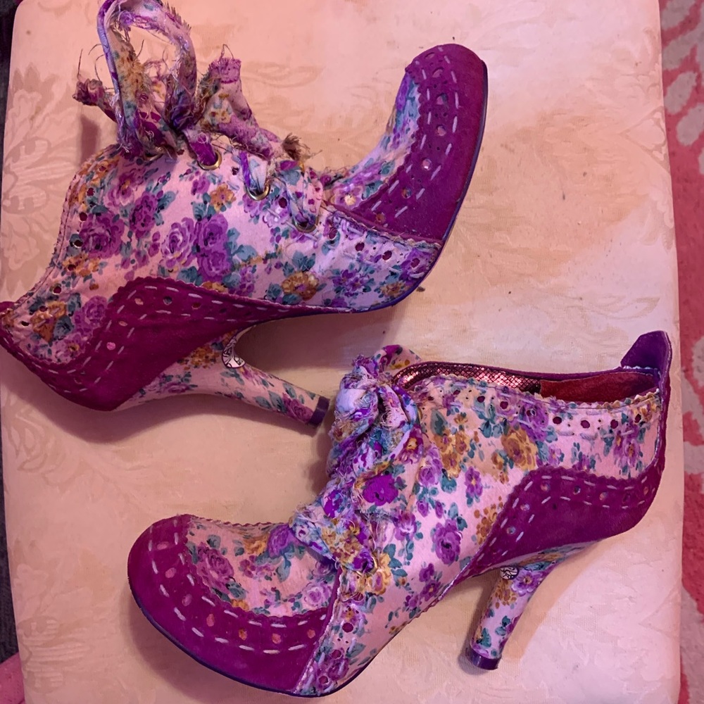 Irregular Choice Mutiny shoes Purple floral